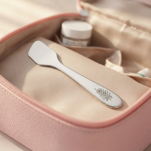 Personalized Makeup Spatula Stainless Steel Cosmetic Cream and Skincare Applicator Custom Engraved