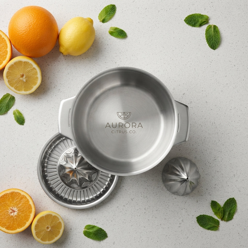Personalized Citrus Juicer Stainless Steel Manual Hand Press Lemon Squeezer with Bowl Custom Engraved