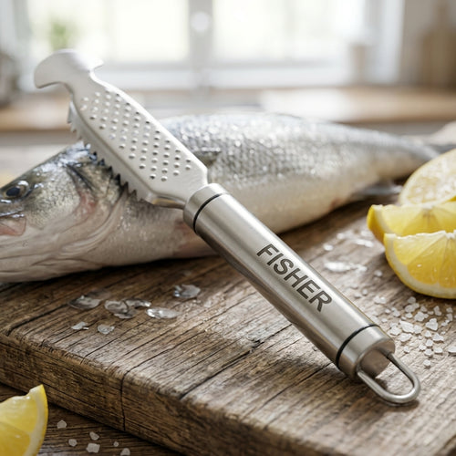 Personalized Fish Scaler Stainless Steel Scale Removal Tool Gift for Fisherman Custom Engraved