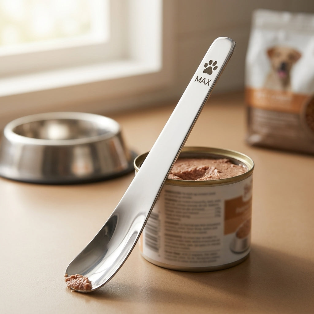 Personalized Pet Food Scoop Stainless Steel Cat and Dog Spoon Gift for Pet Owners Custom Engraved