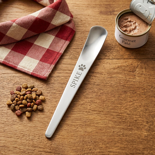 Personalized Pet Food Scoop Stainless Steel Cat and Dog Spoon Gift for Pet Owners Custom Engraved