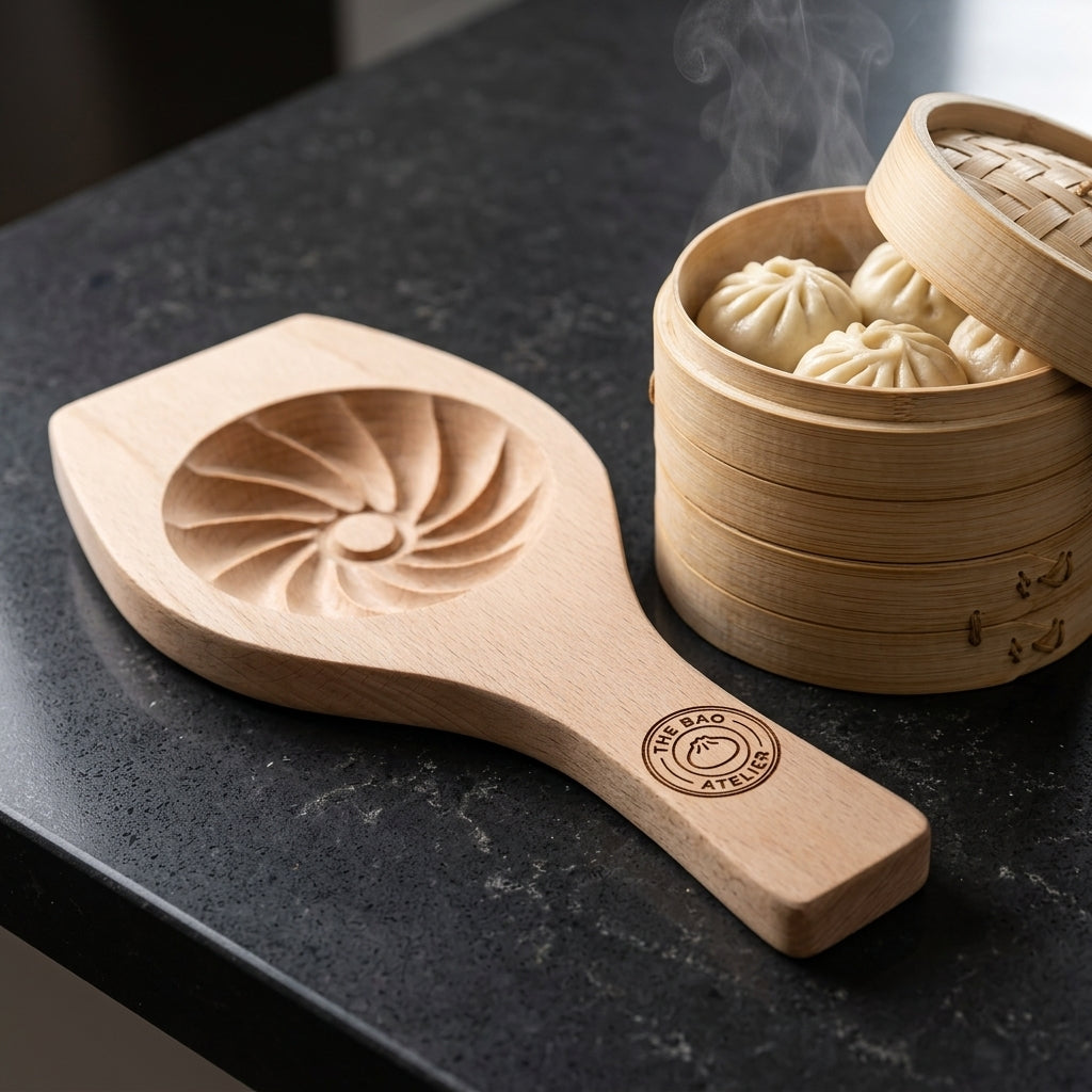 Personalized Bao Bun Maker Wooden Baozi Mold Gift for Food Enthusiasts Custom Engraved