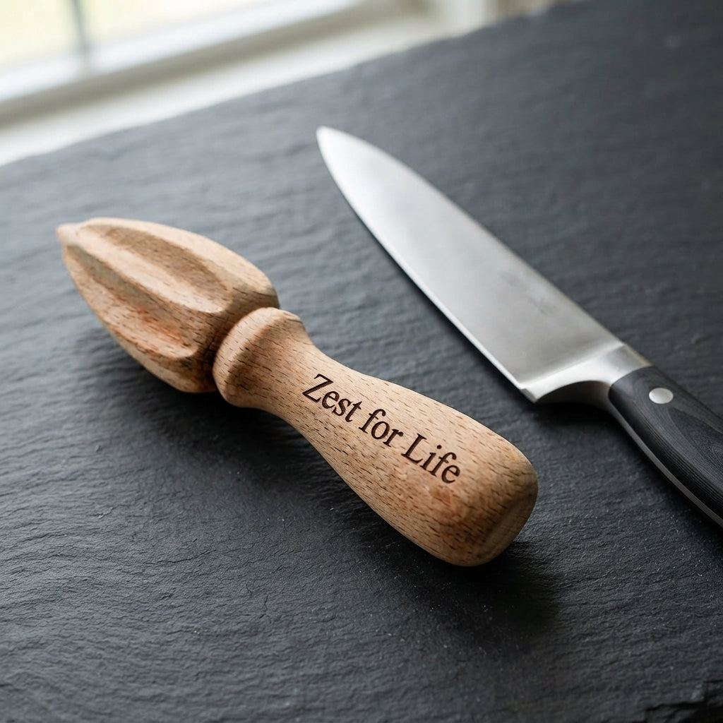 Personalized Citrus Reamer Beech Wood Handheld Lemon and Orange Juicer Custom Engraved