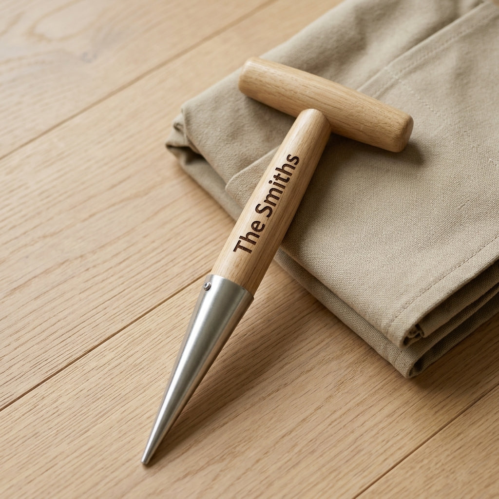 Personalized Garden Dibber Wooden Handle Planting Tool Gift for Gardener Custom Engraved
