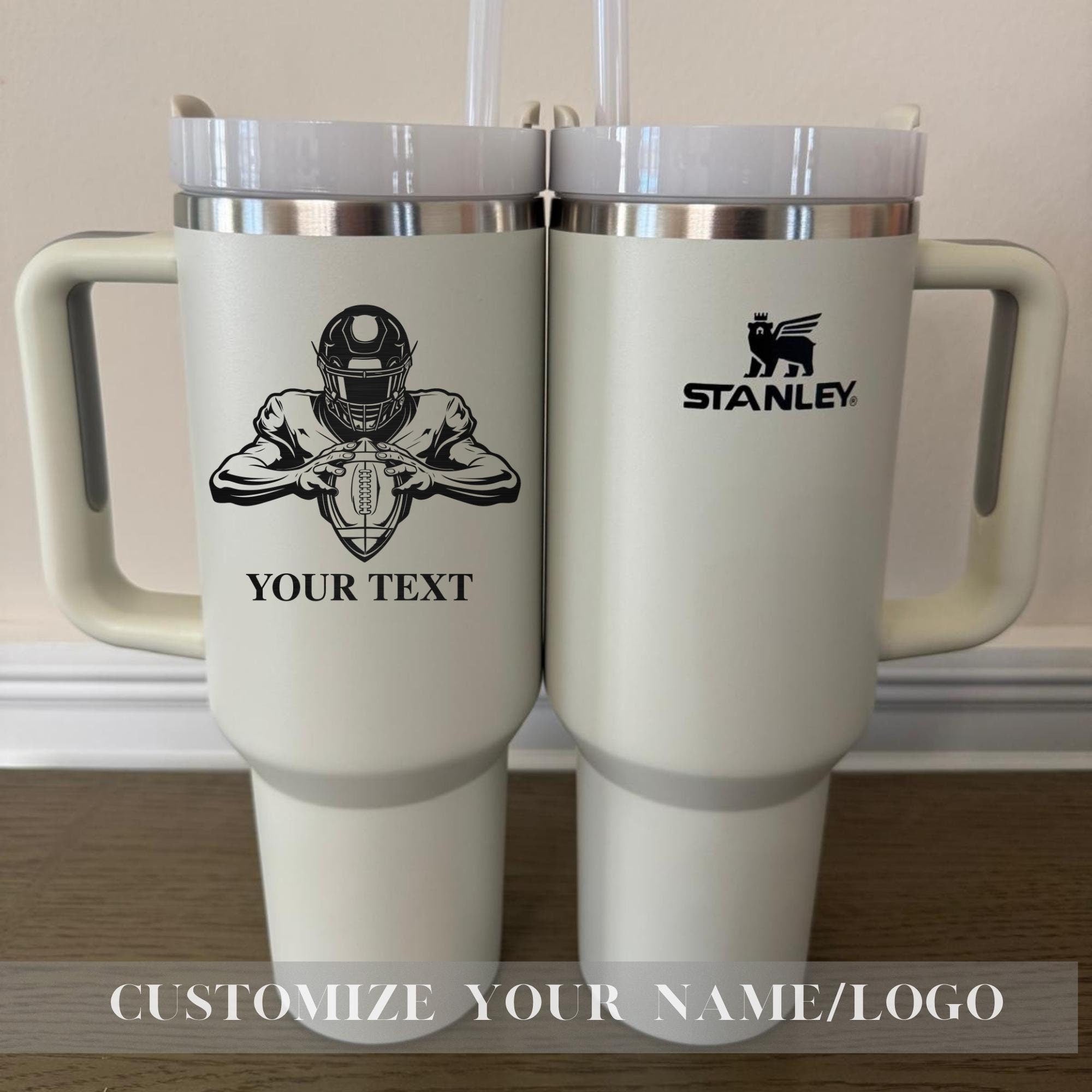 Football player Name on Stanley 40oz Cup - Football name Tumblers - Football 40z Mug - Football team name Tumblers - Football Season Gifts