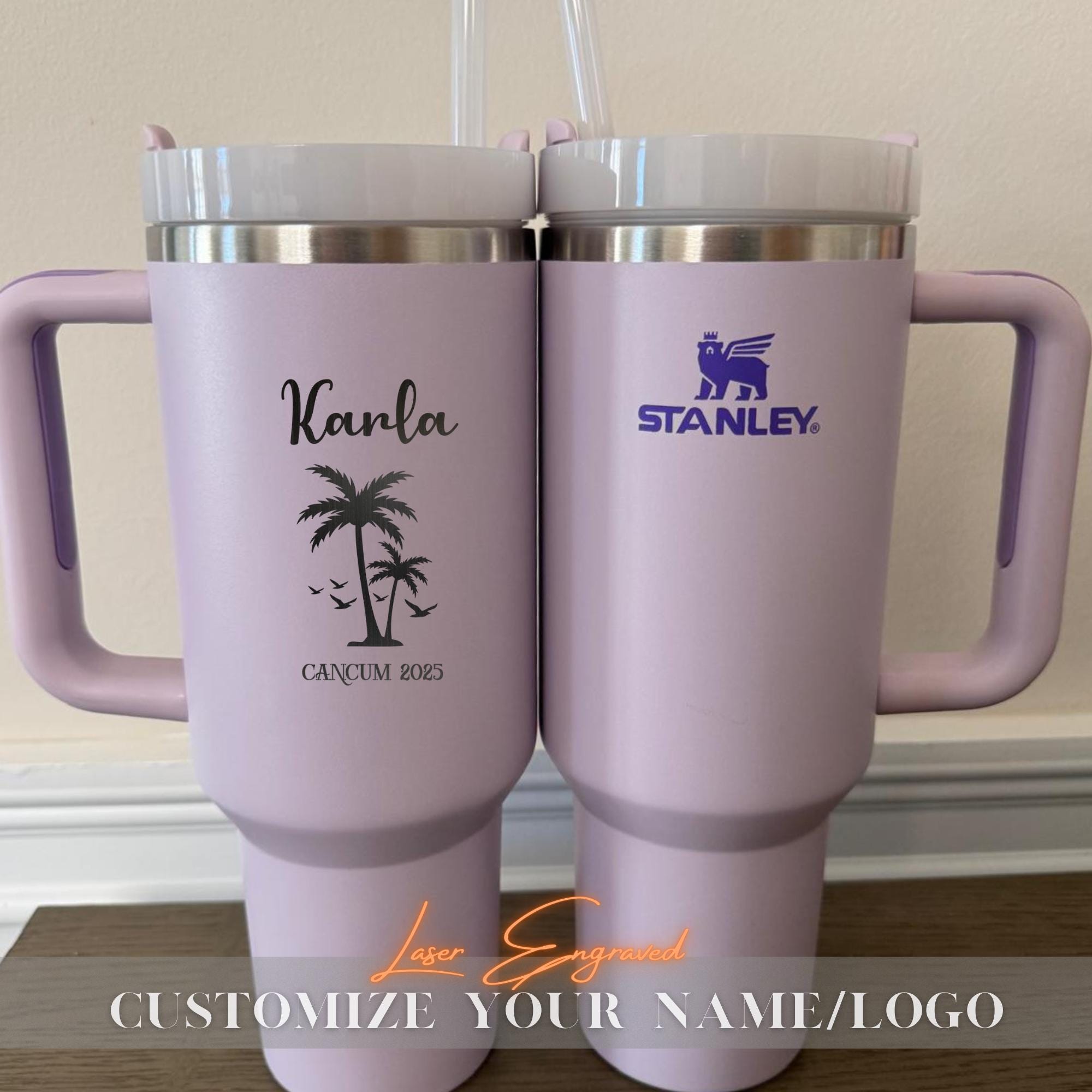 Personalized 40oz Tumbler, Bridesmaid Gifts, Custom Travel Mug, Laser Engraved Cup, Girls Trip Gift, Insulated Stainless Steel