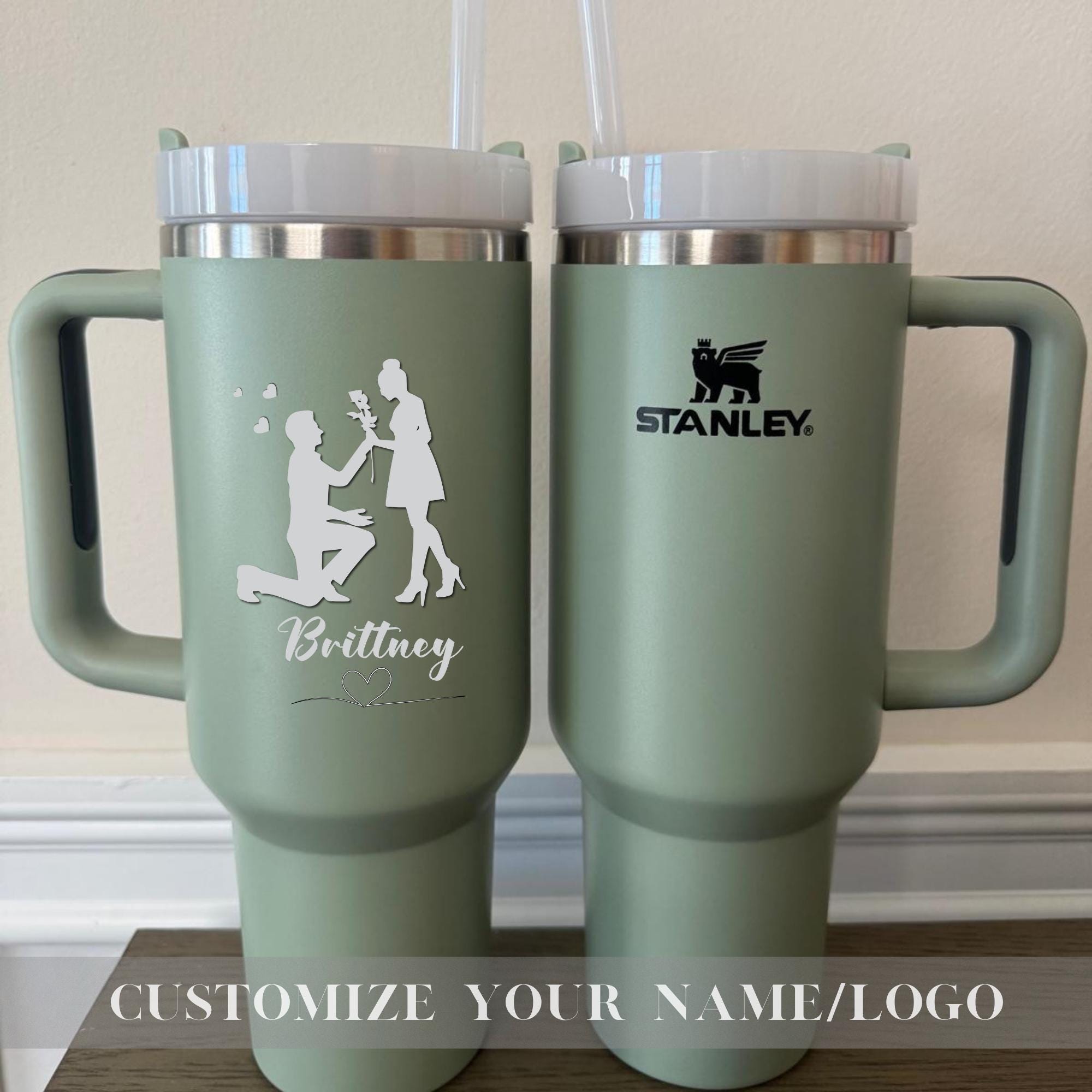 Personalized Valentine's Day Stanley 40oz Cup - Valentines gift for boyfriend & Girlfriend - Anniversary Gifts - Wedding Bridesmaid Gifts