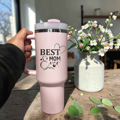 Best Mom Ever Heart Stanley 40oz Tumbler - Custom Engraved Mother’s Day Gift - Us Engravo