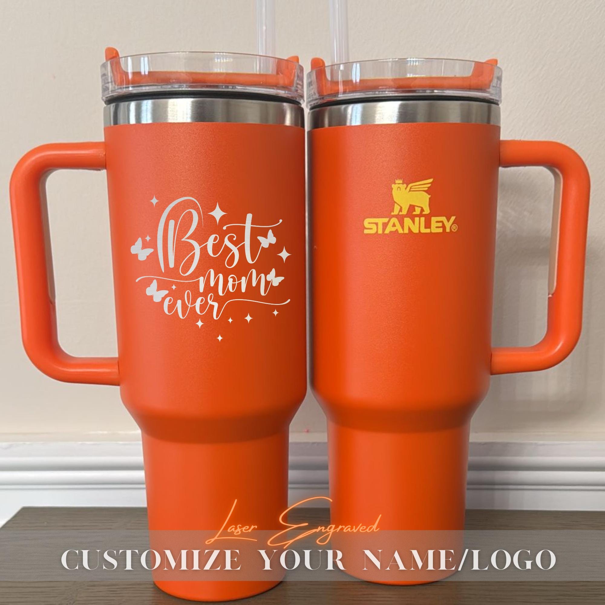 Custom Family Photo Mother Day Gifts For Mom, Engraved Your Favorite Photo on 40oz Stanley Tumbler, Unique Gifts for Her, Gifts for Mom Dad