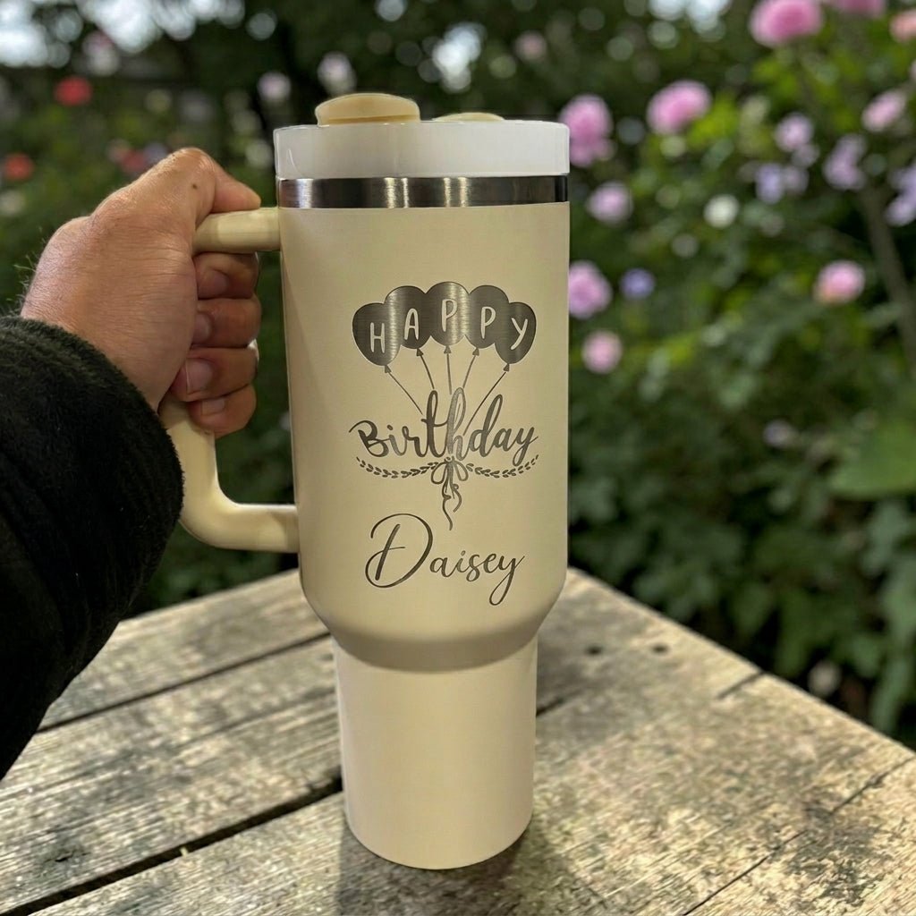 Birthday Gift for Coworkers | Custom Stanley 40oz Tumbler Personalized Engraved Travel Mug - Us Engravo