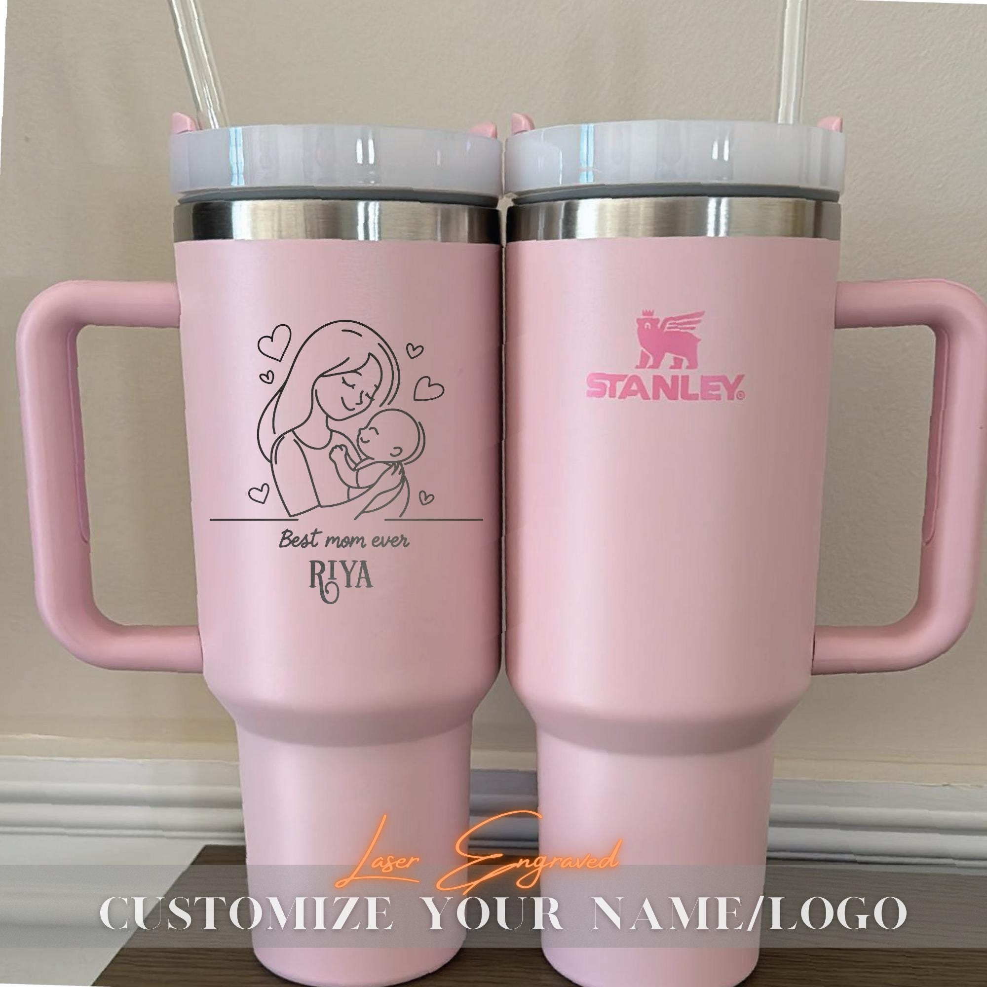 Personalized Stanley 40oz Mom Tumbler Cup, Mother's Day 2025, Gift for Mother, Mother's Day Tumbler, Personalized Mom Gifts, Gift for Her