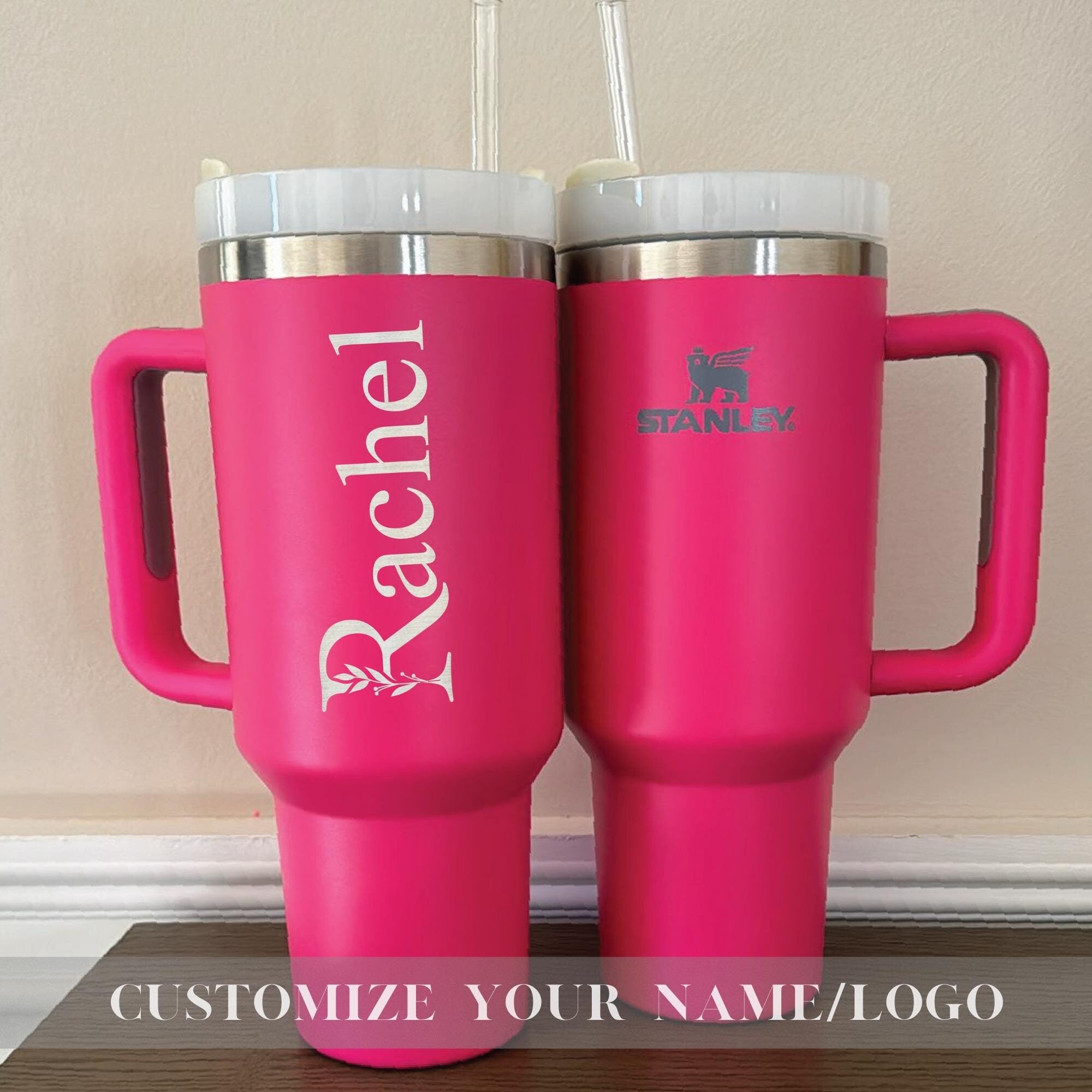 Personalized Stanley 40oz Tumbler - Insulated Travel Mug - Engraved 40oz Tumbler - Laser Engraved Stanley - Travel& Hiking Mug - Stanley Cup