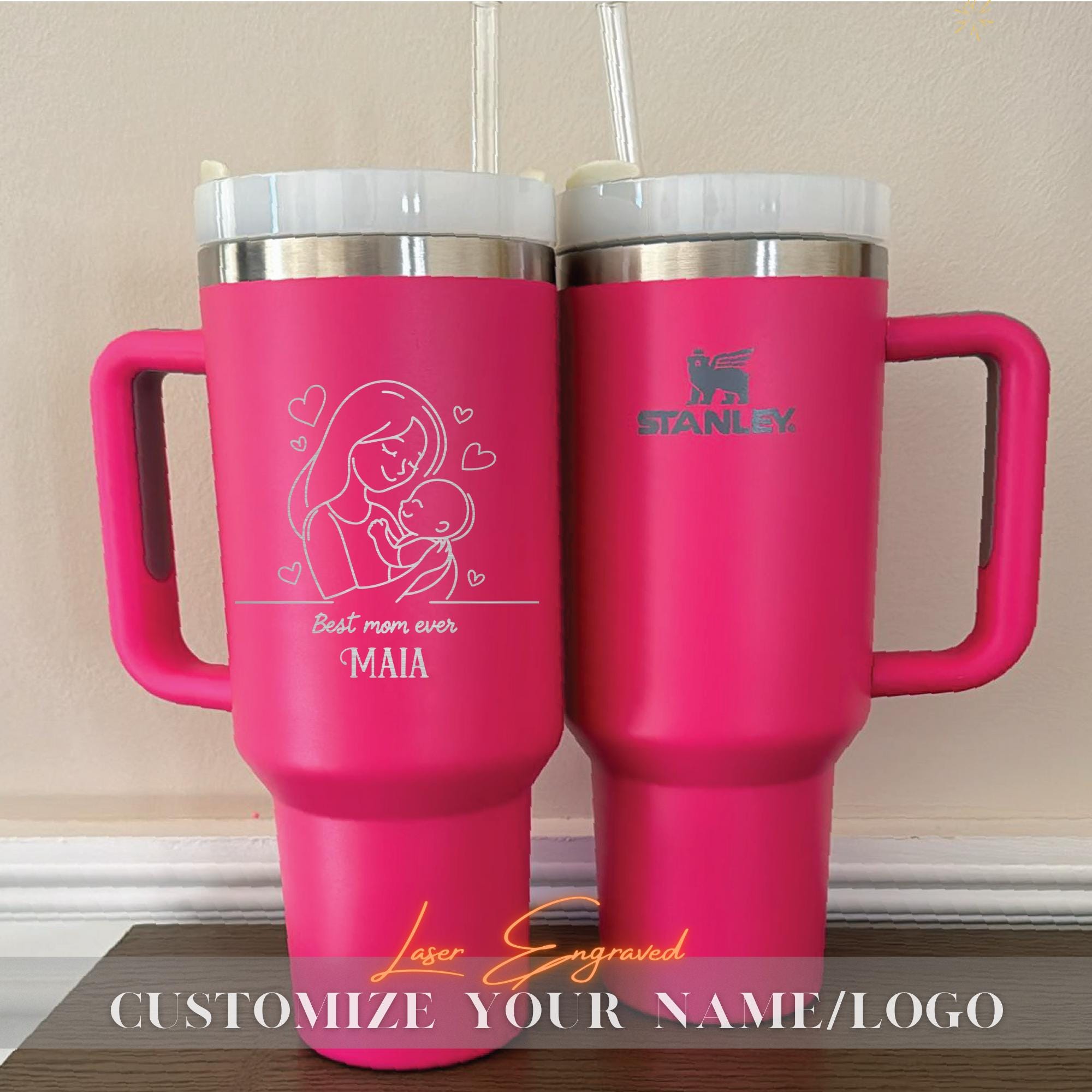 Custom Engraved Stanley 40oz Cup for Mum gift, daughter gift, Mum birthday gift, Mothers Day Gift, Gift for Mum, 2025 Mother daughter gift