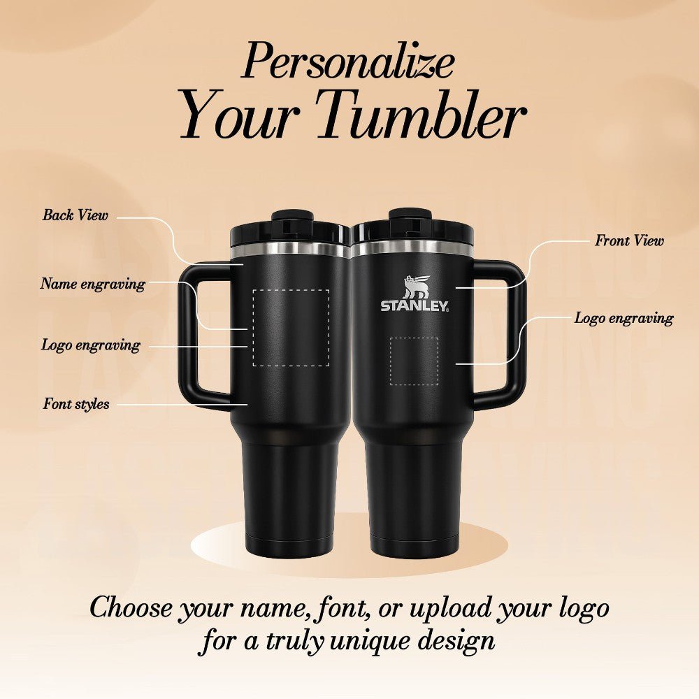 Custom Logo Laser Engraved 40oz Tumbler - Your Brand, Our Precision - Personalized Corporate & Business Gifts - Us Engravo