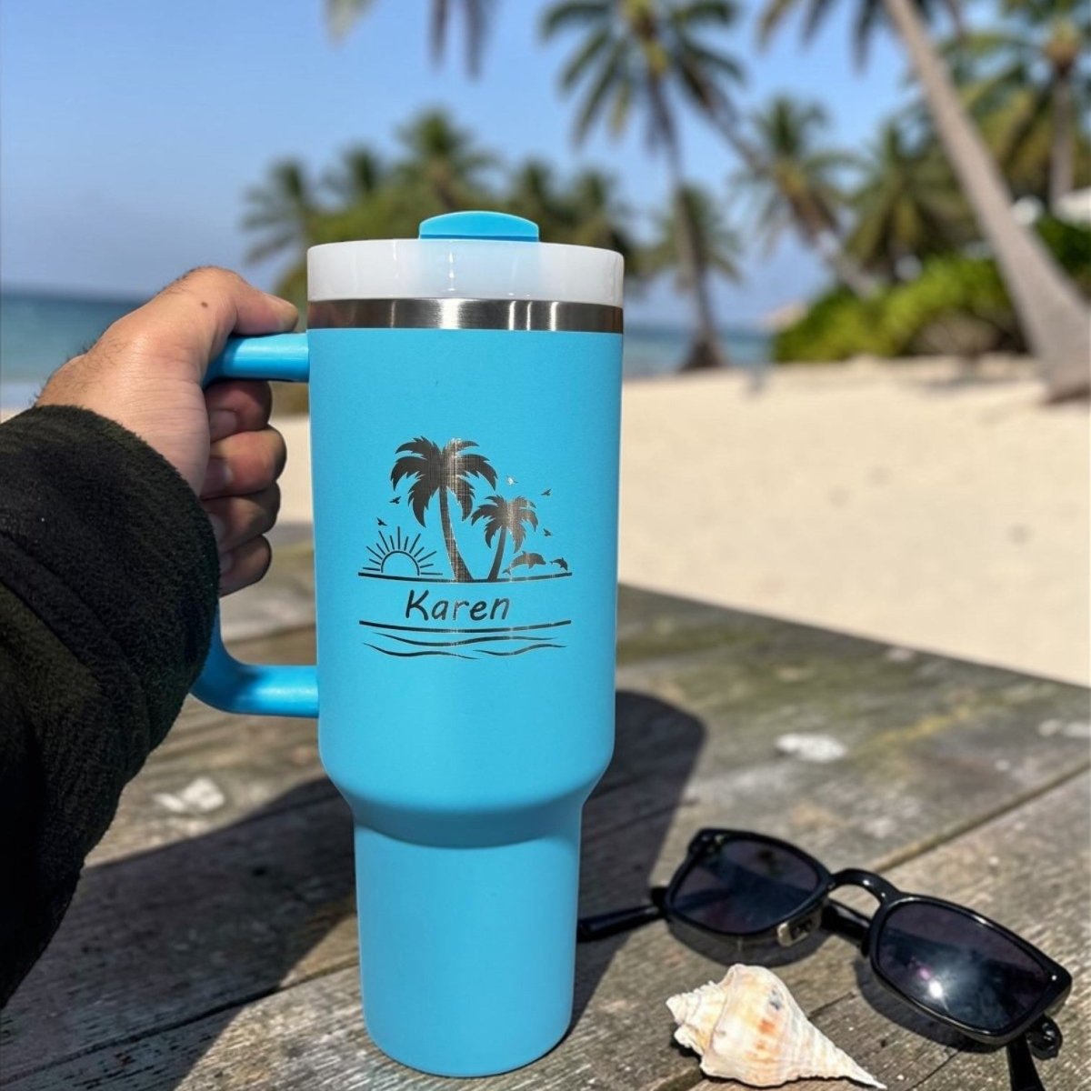 Custom Stanley 40oz Tumbler | Laser Engraved Name, Business Logo or Graphic | Fully Personalized Keepsake for Him - Us Engravo