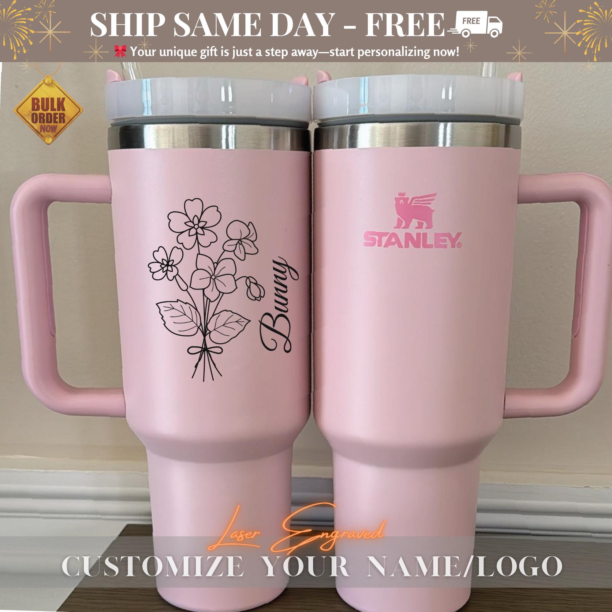Engraved Water Bottles With Straw,Personalized Insulated Water Bottle,Name Water Bottle,Custom Steel Water Bottle,Christmas Gift For Him/Her