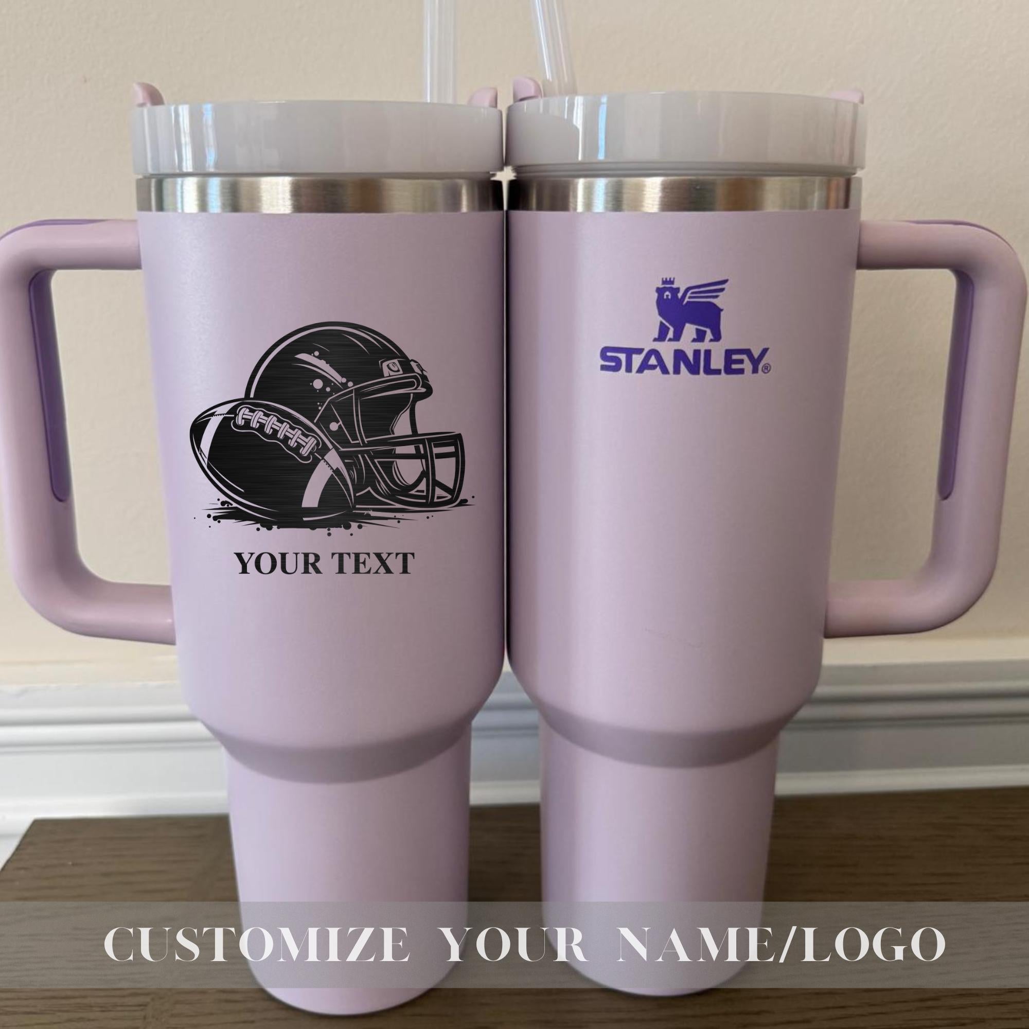 Superbowl 2025 Personalized Stanley 40oz Tumbler cup, Engraved Mug for Football 2025, Game Day Mug With Team name, Sports Gifts For Her Him