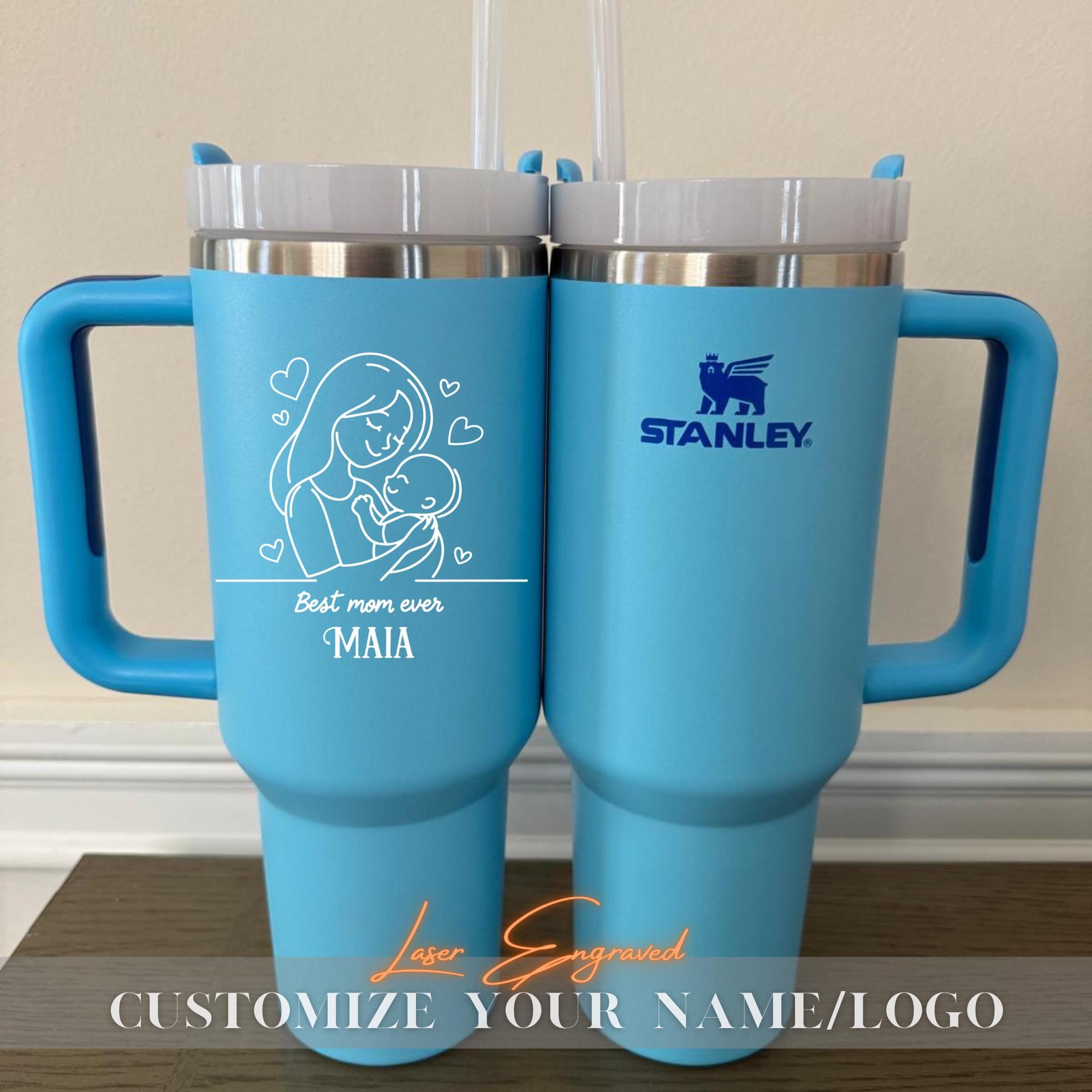 Custom Engraved Stanley 40oz Cup for Mum gift, daughter gift, Mum birthday gift, Mothers Day Gift, Gift for Mum, 2025 Mother daughter gift