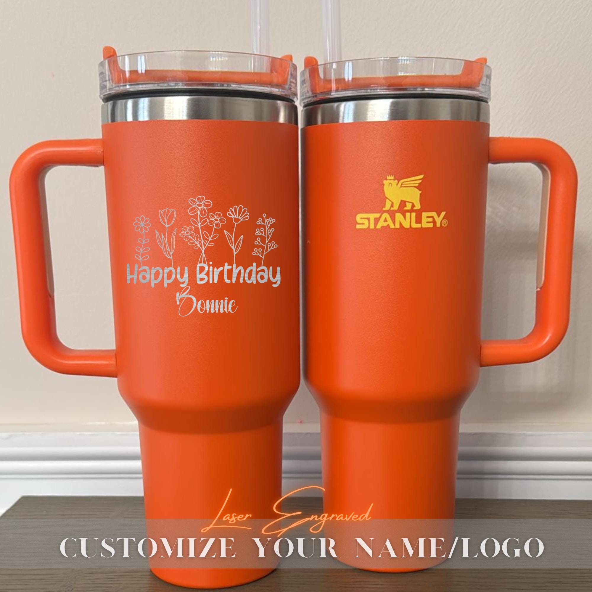 Personalized Stanley 40oz Tumbler For Birthday Gift, Custom 40oz Tumblers , Engraved 40oz Tumbler, Laser Engraved Stanley, Christmas Gifts