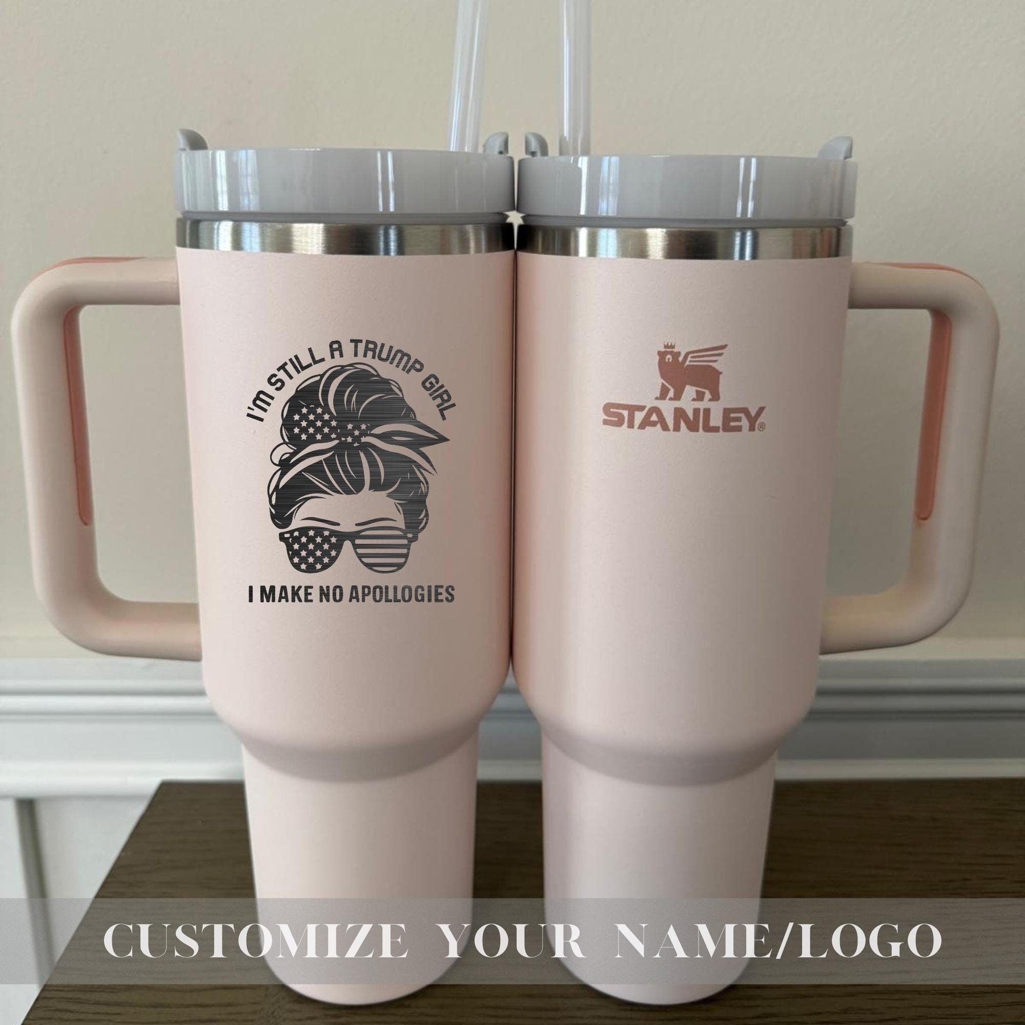 Trump Girl Valentine's Day Stanley 40oz Tumbler Cup Gift, Gift for collegue, Gift For Him, Sweet Anniversary Gift, Donald Trump Valentine's