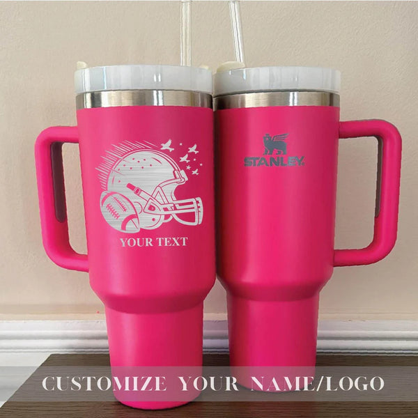 Personalized Football Team Name on Stanley 40oz cup - Custom Sports Stanley cup with Name - Football 40oz Stanley tumbler - Football Team