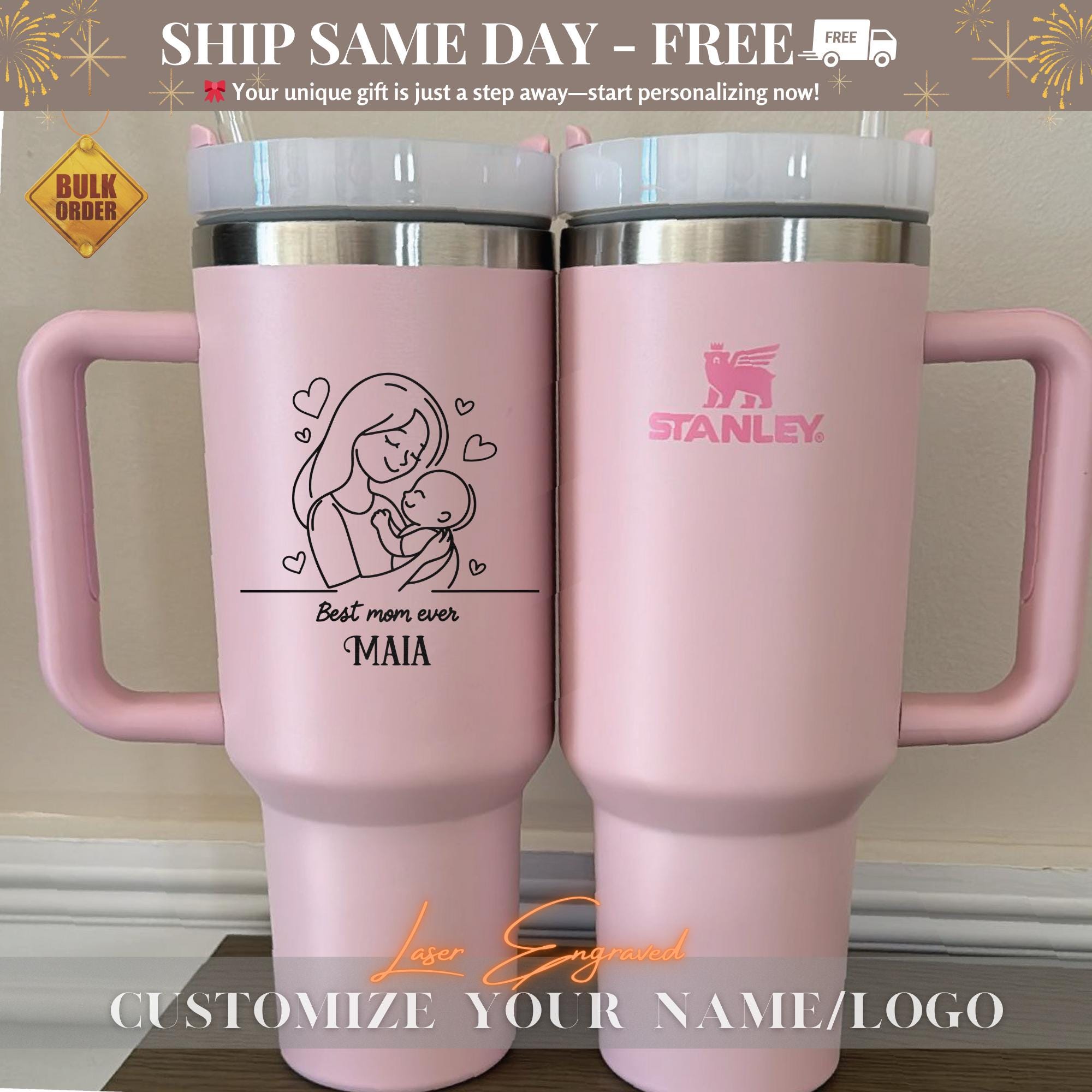 Custom Engraved Stanley 40oz Cup for Mum gift, daughter gift, Mum birthday gift, Mothers Day Gift, Gift for Mum, 2025 Mother daughter gift