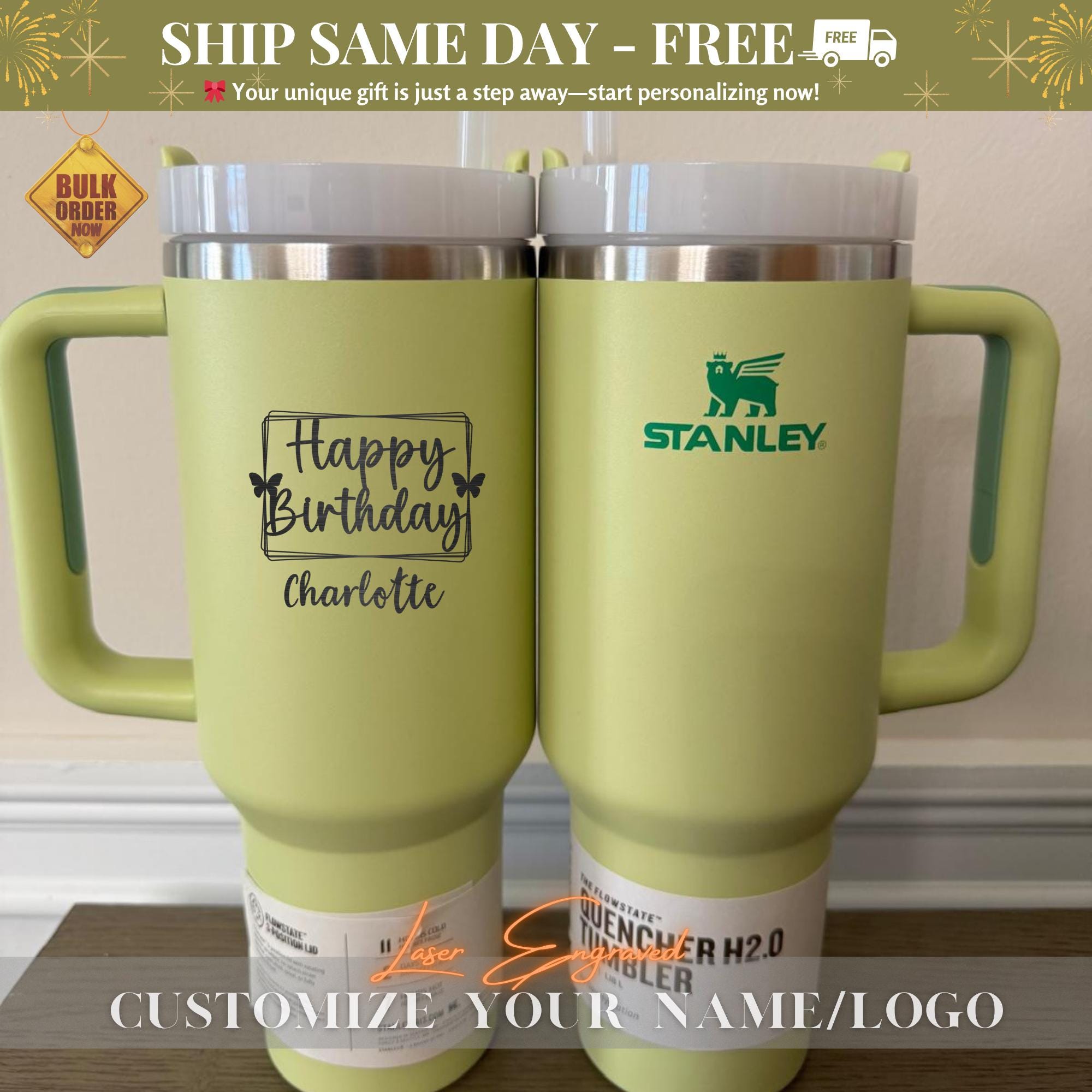 Birthday Personalized Stanley 40oz Tumbler – My Best Catch Gift for Boyfriend, Husband, Anniversary, Valentine’s, Christmas, Gift for Him
