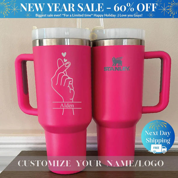 Personalized Stanley 40oz Cup - Valentine's Day, Wedding, Love & Anniversary Gift, Engraved Stanley Cup, Unique Love Gift Idea for Him Her