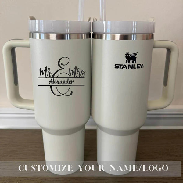 Personalized Stanley 40oz Tumbler, Anniversary Gifts, Custom 40oz Tumblers, Engraved 40oz Tumbler,Laser Engraved Stanley,Valentine day Gifts