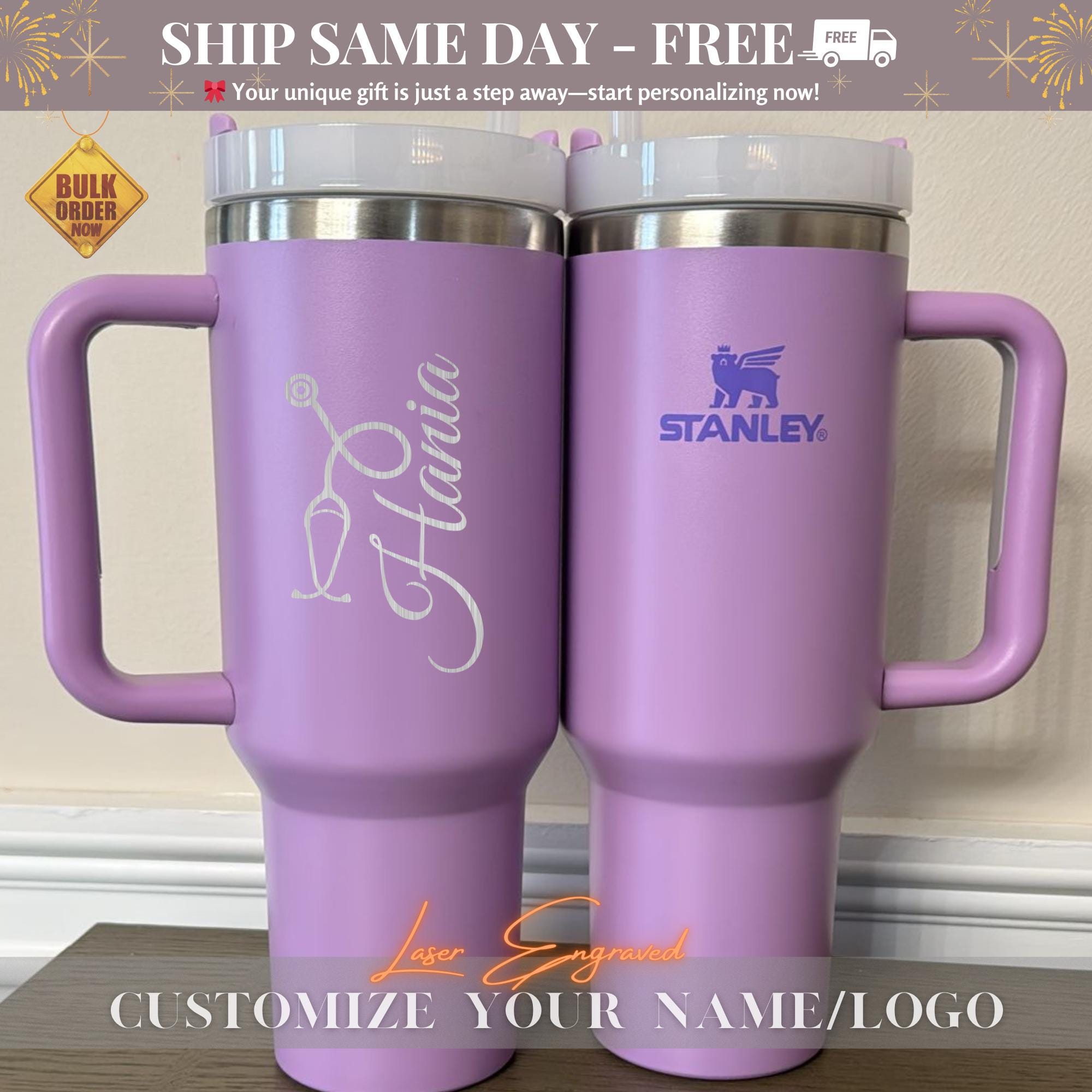 Personalized 40oz Stanley Tumbler for Nurses & Doctors - Custom Engraved Gift for Healthcare Heroes, RN MD Medical Professionals, Nurse Gift