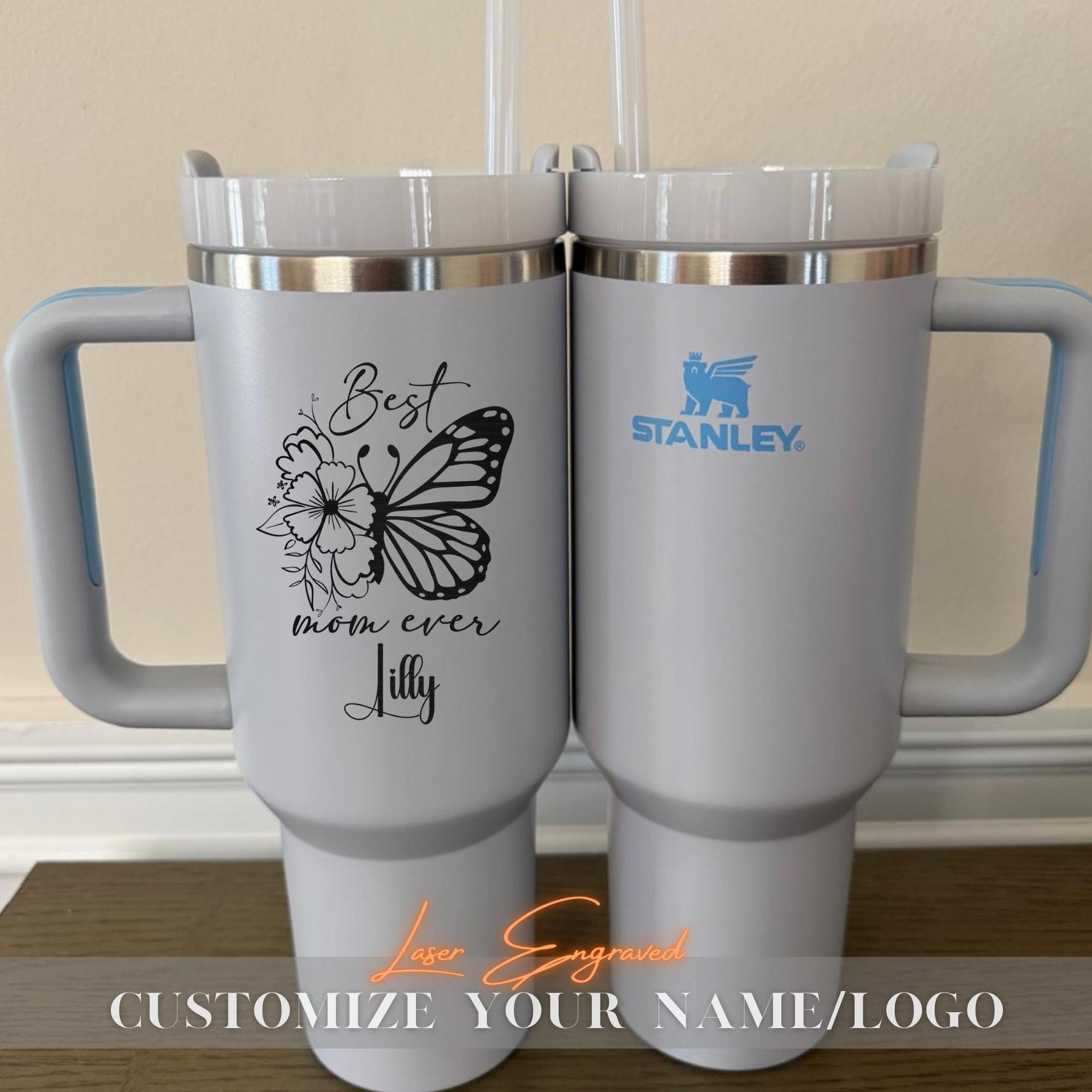 Personalized Stanley 40oz Cup - Custom Name Engraved Tumbler, Mother's Day Gift for Mom, Birthday Gift for Her, Best 2025 Gift For Mom & Dad