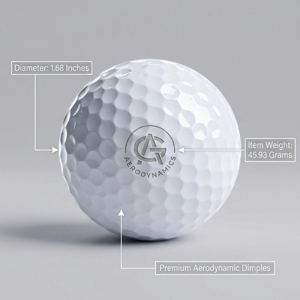 Personalized Golf Balls Pack of 2 Premium 4 Piece Construction Gift for Dad Custom Engraved