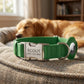 Personalized AirTag Dog Collar Soft Leather Adjustable GPS Tracking Custom Engraved - Us Engravo