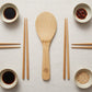 Personalized Bamboo Rice Paddle Non Stick Wooden Serving Spoon Housewarming Gift Custom Engraved - Us Engravo
