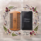 Personalized Beard Comb Peach Wood with Leather Case Gift for Him Custom Engraved - Us Engravo