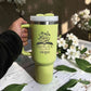 Personalized Book and Flowers Teacher Stanley 40oz Tumbler - Custom Engraved "Thank You Teacher" Gift with Name - Us Engravo