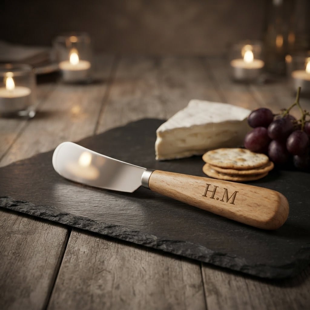 Personalized Butter Knife Spreader Wooden Handle Cheese Knife Housewarming Gift Custom Engraved - Us Engravo
