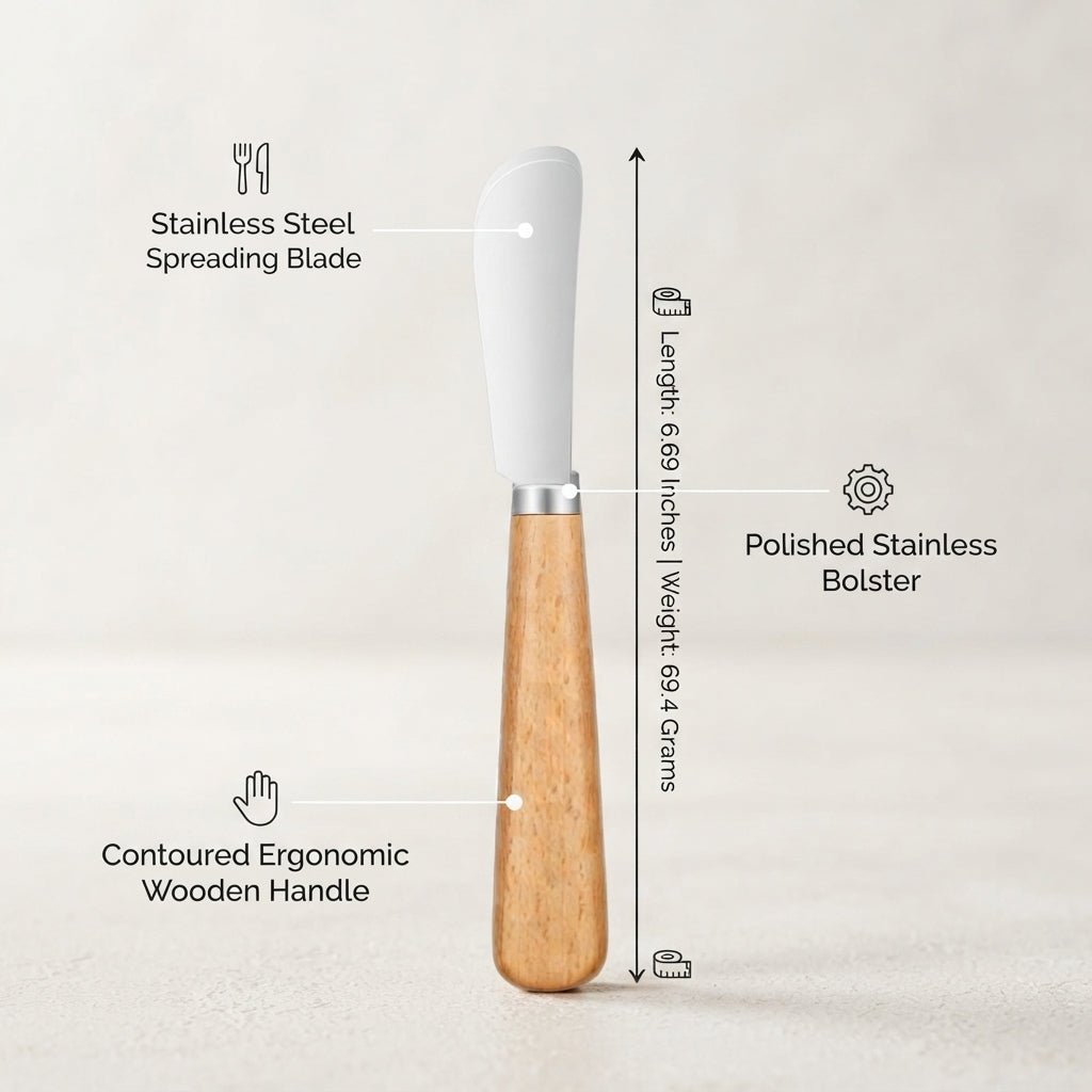 Personalized Butter Knife Spreader Wooden Handle Cheese Knife Housewarming Gift Custom Engraved - Us Engravo