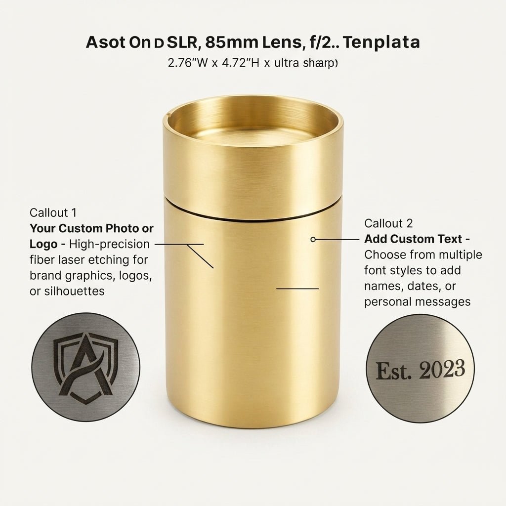 Personalized Car Ashtray with Lid Stainless Steel Smokeless Smell Proof Custom Engraved - Us Engravo