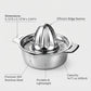 Personalized Citrus Juicer Stainless Steel Manual Hand Press Lemon Squeezer with Bowl Custom Engraved - Us Engravo