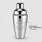 Personalized Cocktail Shaker Stainless Steel with Built In Strainer Groomsmen Gift Custom Engraved - Us Engravo