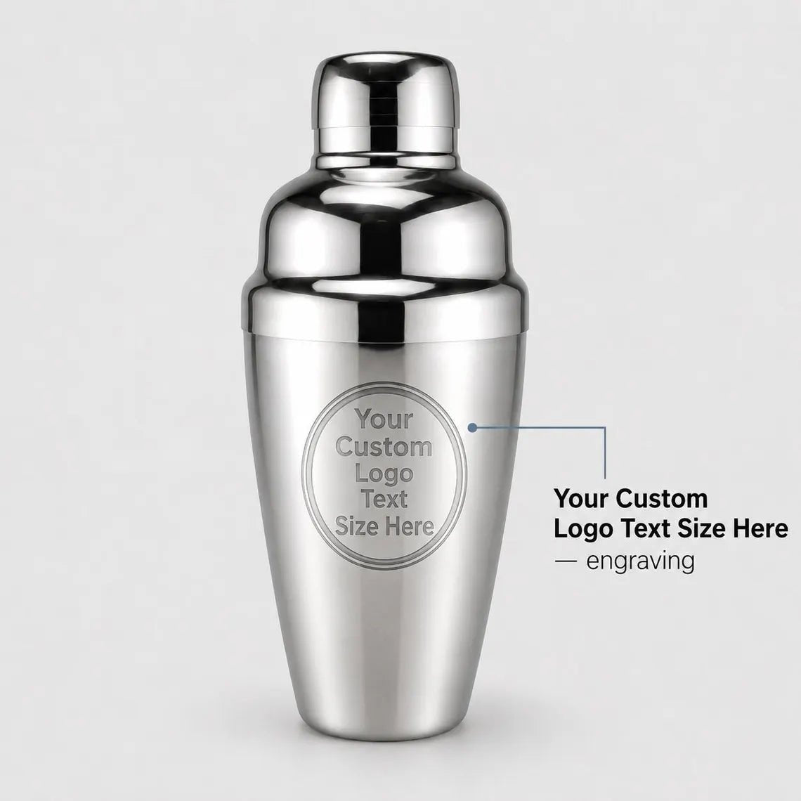 Personalized Cocktail Shaker Stainless Steel with Built In Strainer Groomsmen Gift Custom Engraved - Us Engravo