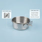 Personalized Coop Cup Stainless Steel Cage Bowl with Clamp Holder for Birds and Small Pets Custom Engraved - Us Engravo