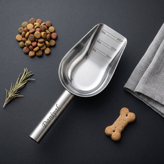 Personalized Dog Food Scoop Stainless Steel Measuring Cup Gift for Pet Lovers Custom Engraved - Us Engravo