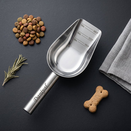 Personalized Dog Food Scoop Stainless Steel Measuring Cup Gift for Pet Lovers Custom Engraved - Us Engravo