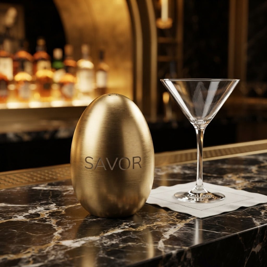 Personalized Egg Shaped Salt Shaker Gold Stainless Steel Tabletop Salt Dispenser Custom Engraved - Us Engravo