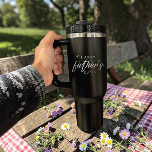 Personalized Happy Father's Day Stanley 40oz Tumbler - Custom Engraved Gift for Dad - Us Engravo