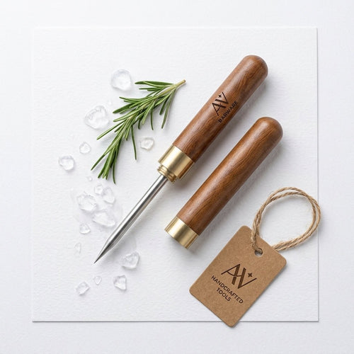 Personalized Ice Pick Tool with Cover Stainless Steel Bartender Gift Custom Engraved Pack of 2 - Us Engravo