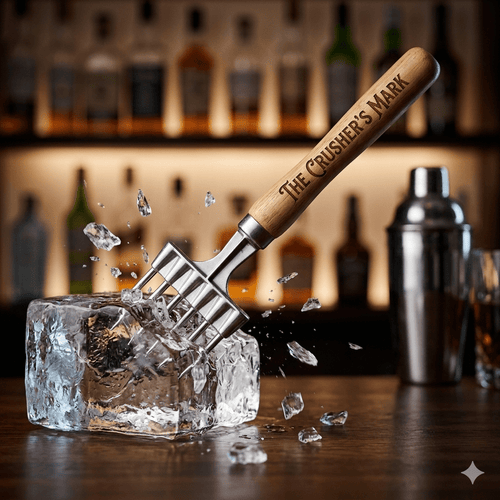 Personalized Ice Pick Wooden Handle 6 Fork Ice Crusher Bartender Gift Custom Engraved - Us Engravo