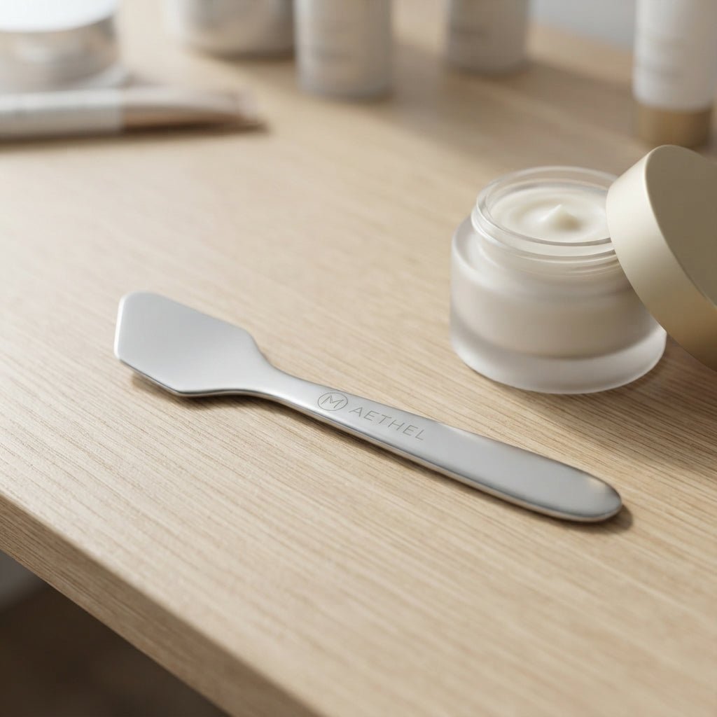 Personalized Makeup Spatula Stainless Steel Cosmetic Cream and Skincare Applicator Custom Engraved - Us Engravo